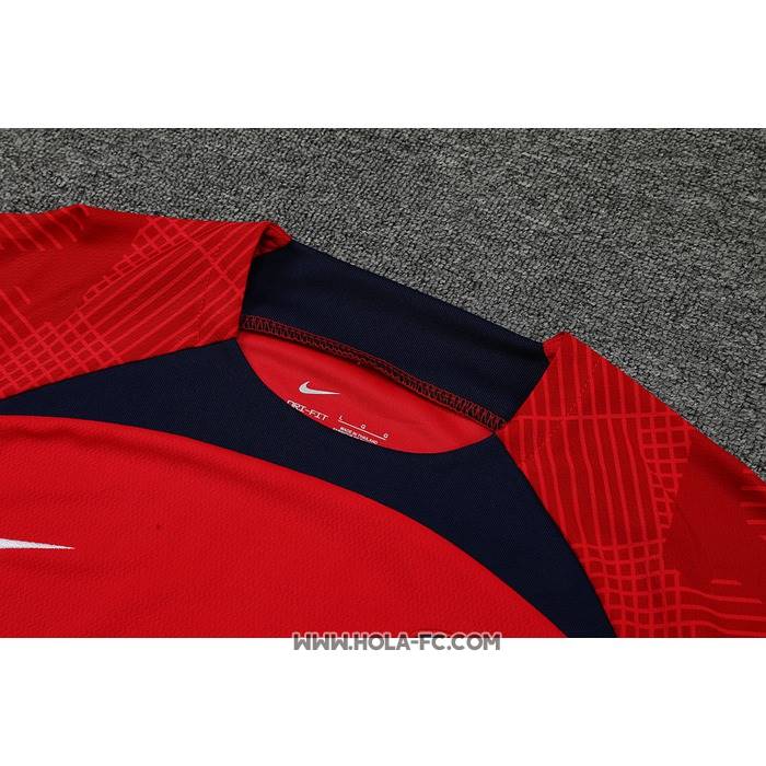 Chandal del Atletico Madrid 2022-2023 Manga Corta Rojo - Pantalon Corto